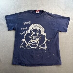 Vintage Platinum Fubu Fat Albert Graphic T Shirt Navy Men's XL